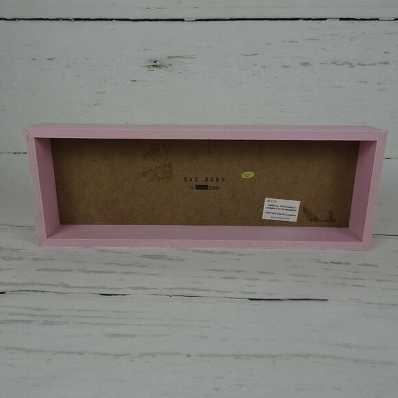 Rae Dunn Pink PEACE LOVE JOY Wooden Sign Farmhouse Holiday Decor 14x5x2 2020 - Picture 7 of 12